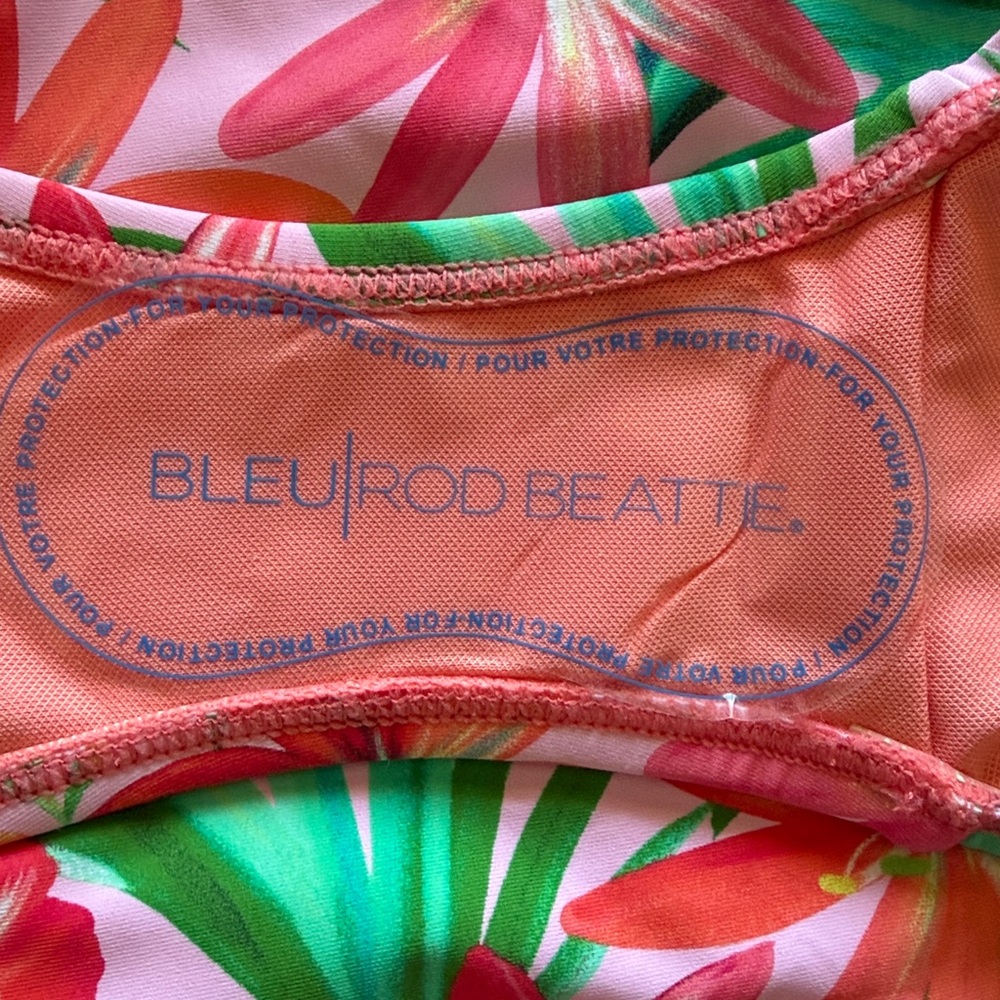 Bleu Rod Beattie Pink Tropical Leaf Swim Bottoms - Picture 7 of 7